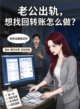 老公出轨后给小三转的钱，我想找回应该怎么做？原配完整维权步骤