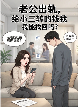 老公出轨，给小三转的钱我能找回吗？原配追回财产法律指南